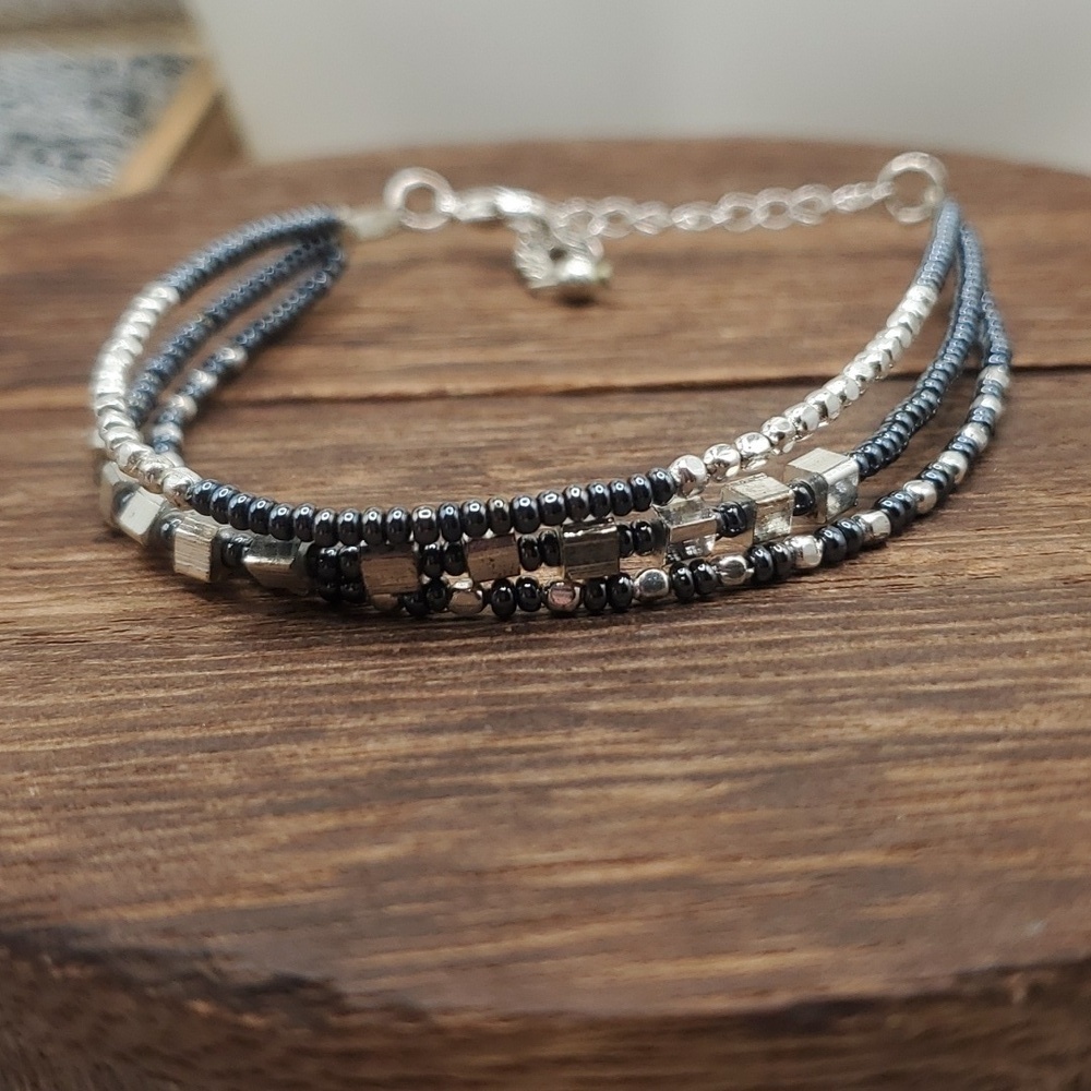 B2436 trendy simplistic seed‎ beaded tier bracelet